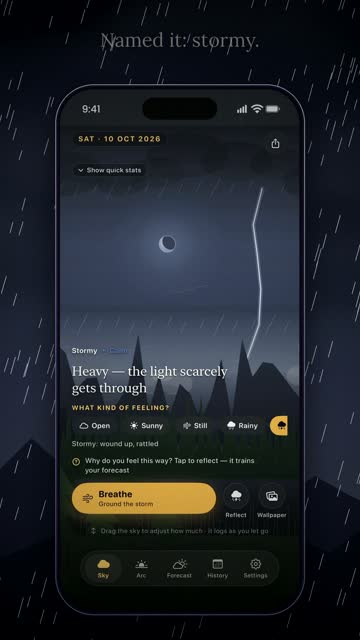 Day 1: woke up feeling stormy